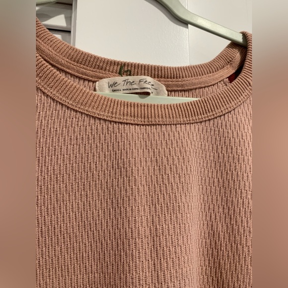 We The Free Bohemian oversized Aztec thermal wide arm embroidered top size Small - Picture 4 of 8